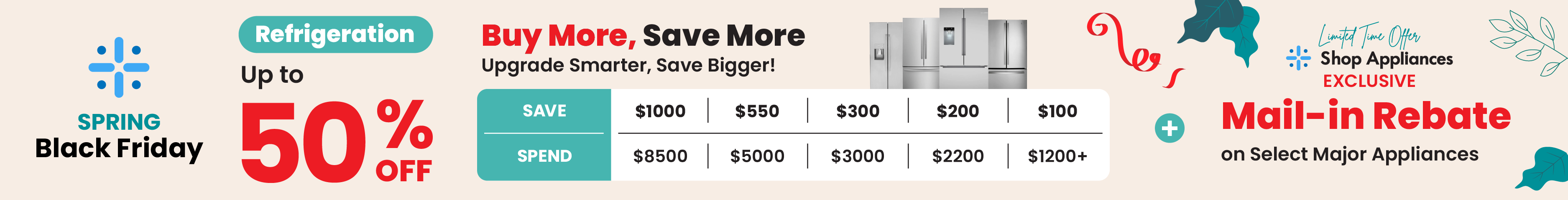 Refrigerator collection savings banner